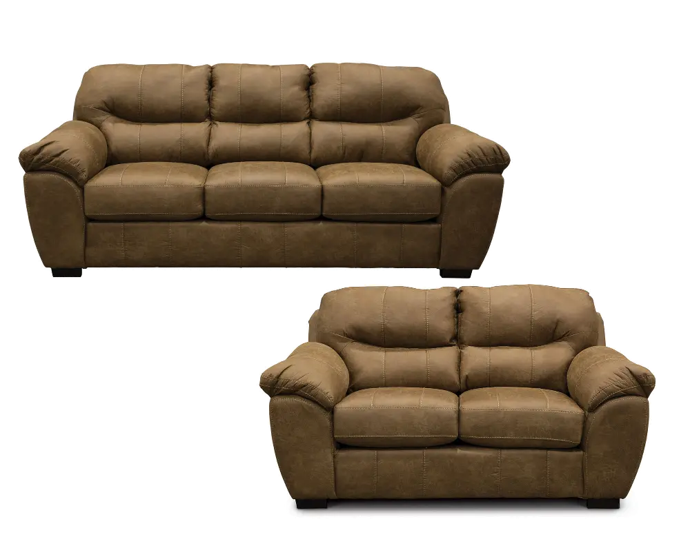 KIT Brown 2 Piece Living Room Set with Sofa Bed - Grant-1