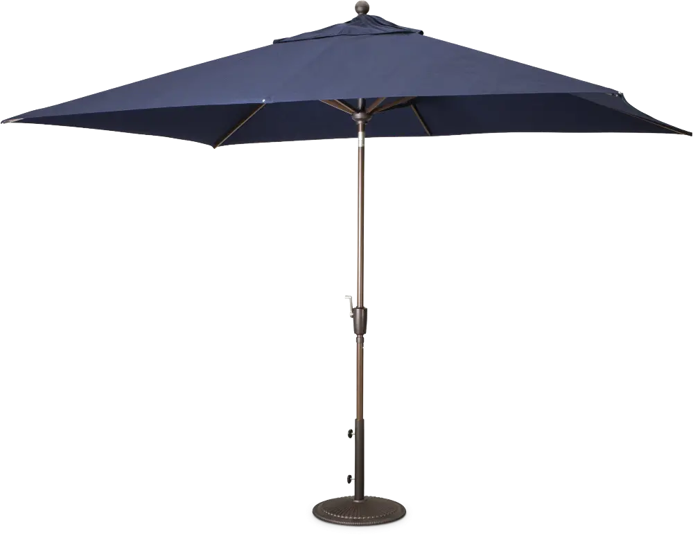 6.5' x 10' Navy Blue Patio Umbrella-1