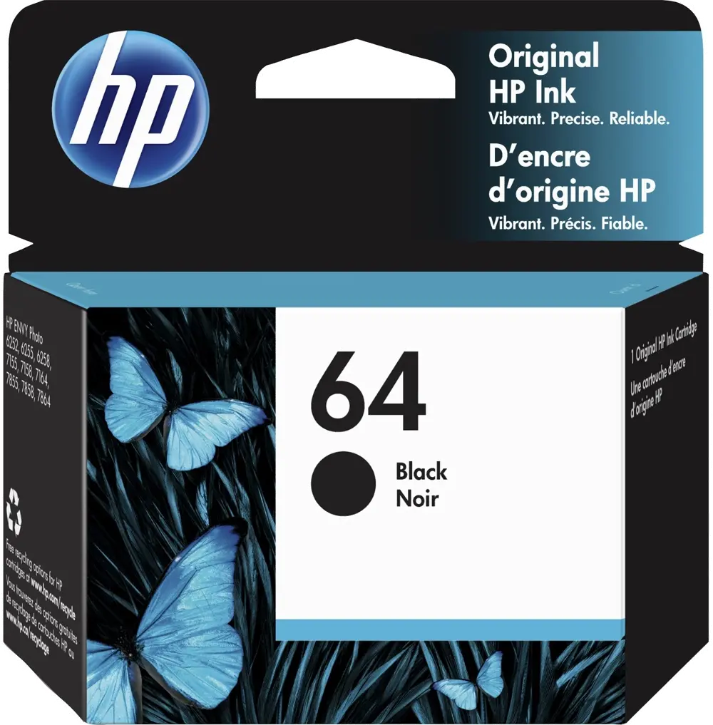 HP-N9J90AN#140 HP 64 Original Black Ink Cartridge-1