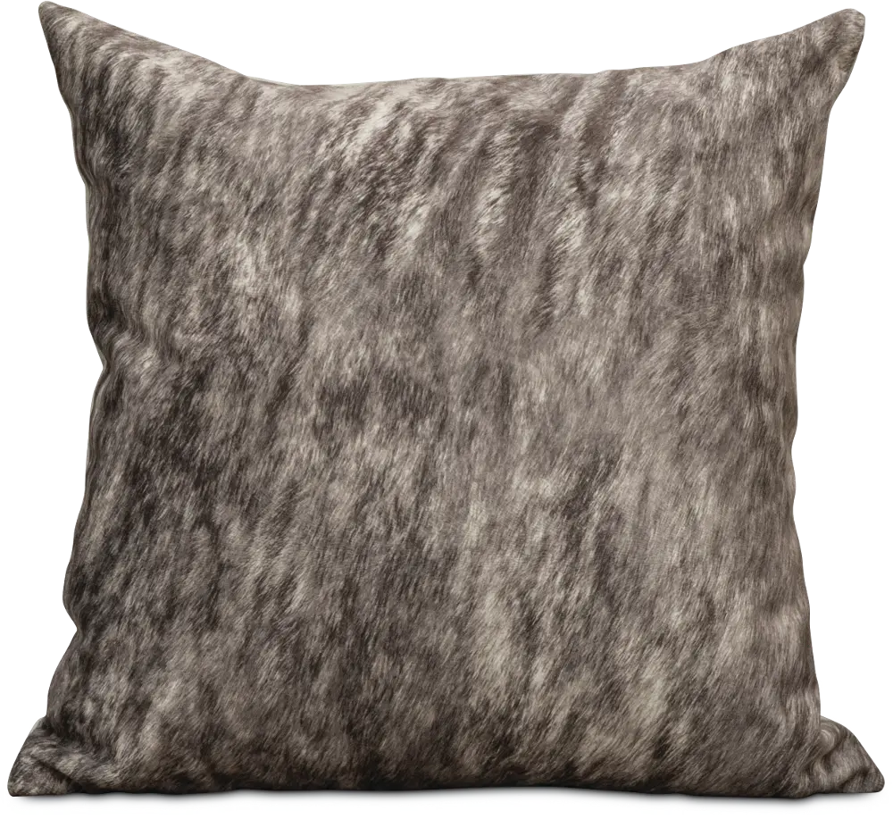 22 Inch Gray Feather Blend Throw Pillow - Holy Cow-1