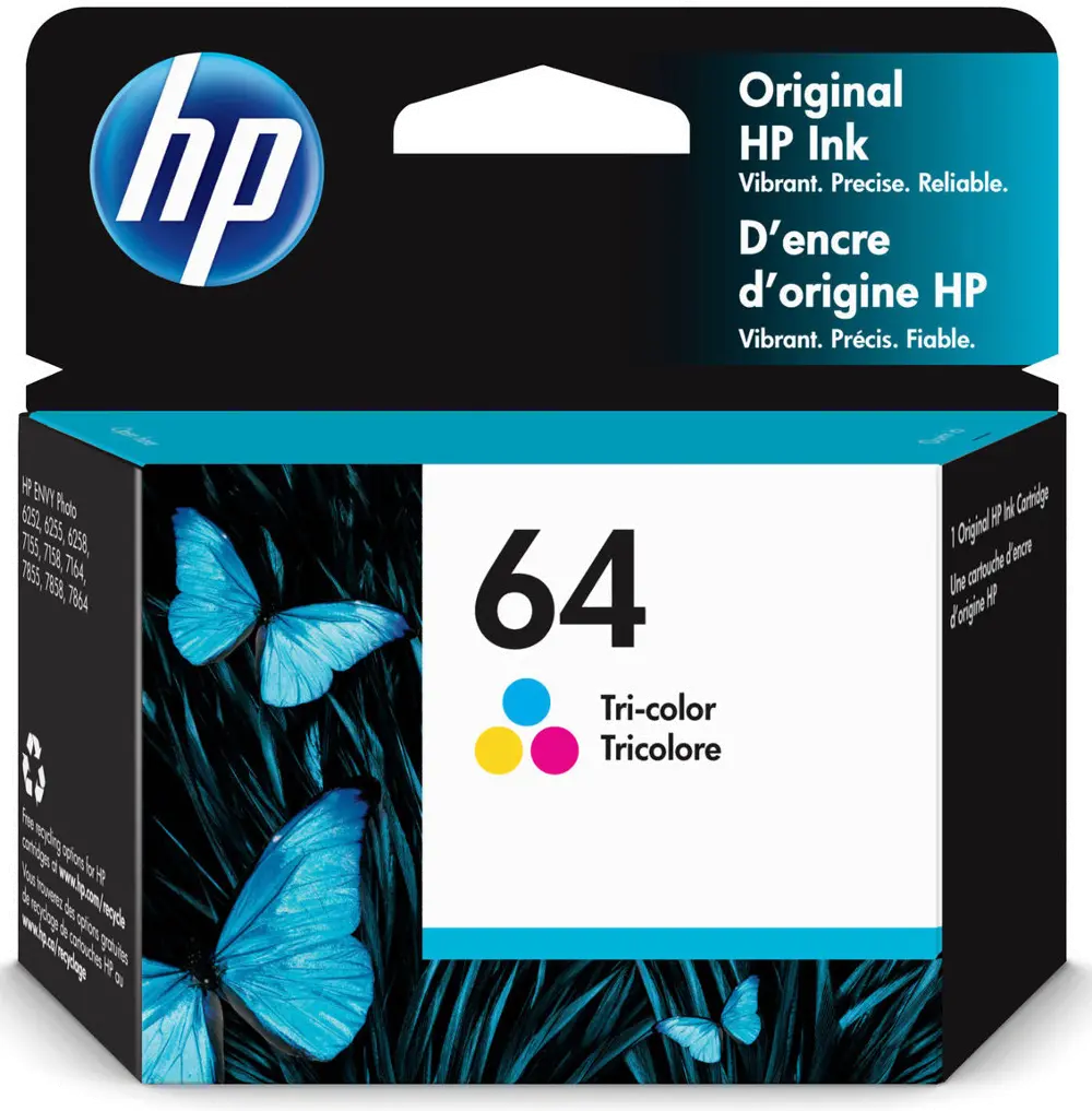 HP N9J89AN#140 HP Original 64 Tri-Color Ink Cartridge-1