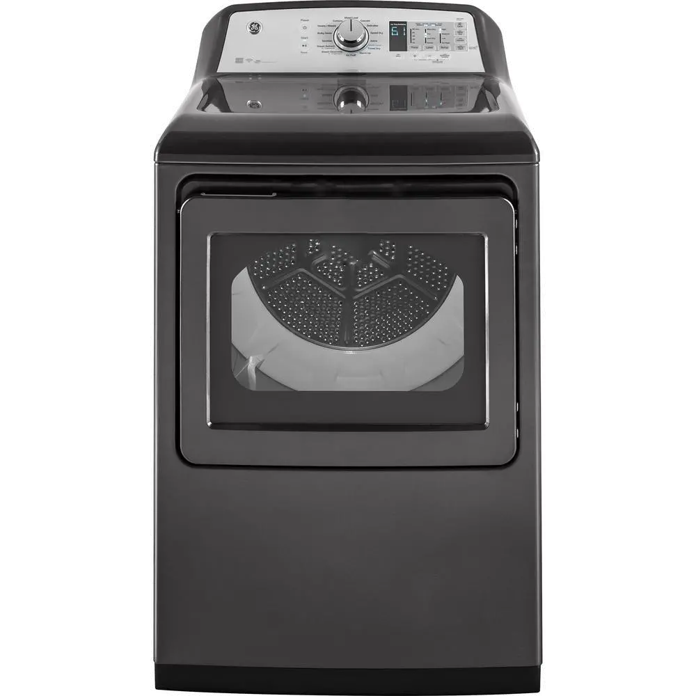 GTD75ECPLDG GE Electric Dryer with WiFi Connect - 7.4 cu. ft. Diamond Gray-1