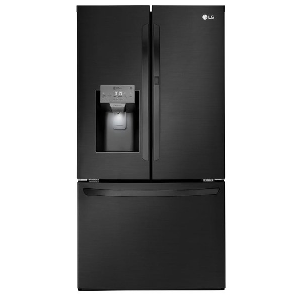 Lg 27 7 Cu Ft French Door Smart Refrigerator 36 Inch Matte Black Lg 27 7 Cu Ft French Door Smart Refrigerator 36 Inch Matte Black Stainless Steel Rc Willey Furniture