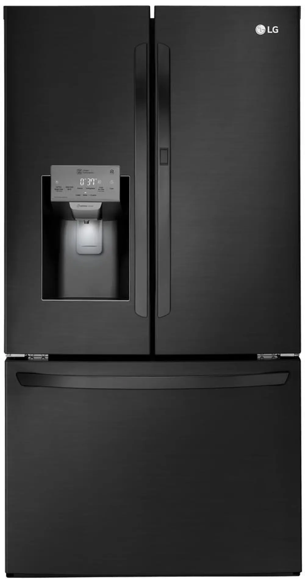 LFXS28566M LG 27.7 cu. ft. French Door-in-Door Smart Refrigerator - 36 Inch Matte Black Stainless Steel-1