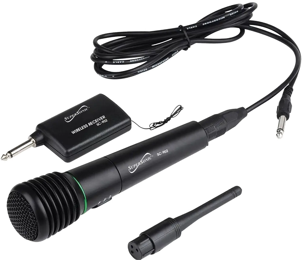 SC-902/BLACK 2 in 1 Wireless/Wired Professional Microphone-1