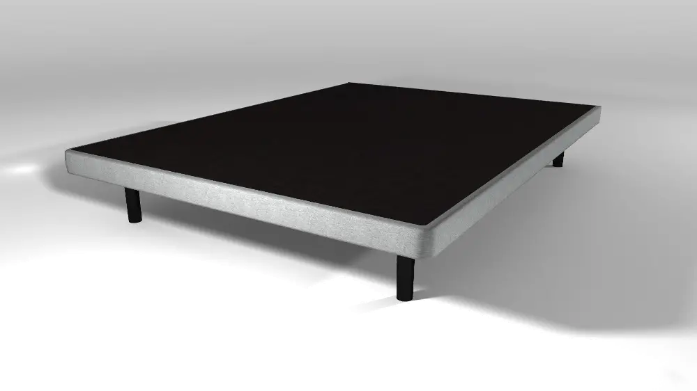 Gray Upholstered Full Platform Foundation - Reflexx-1