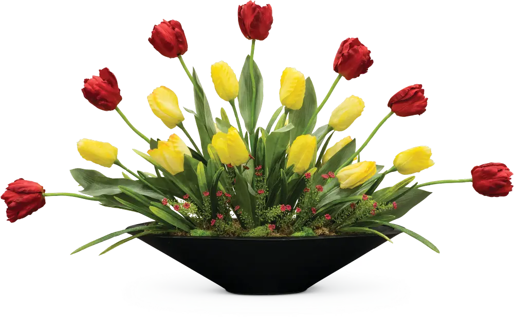 24 Inch Red and Yellow Tulips Arrangement-1