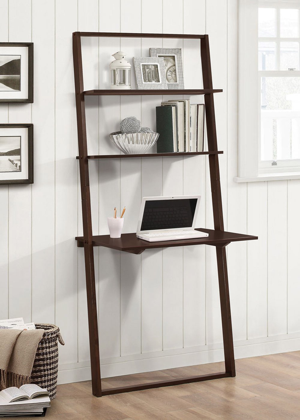 110894189 Arlington Cappuccino Brown Ladder Desk sku 110894189