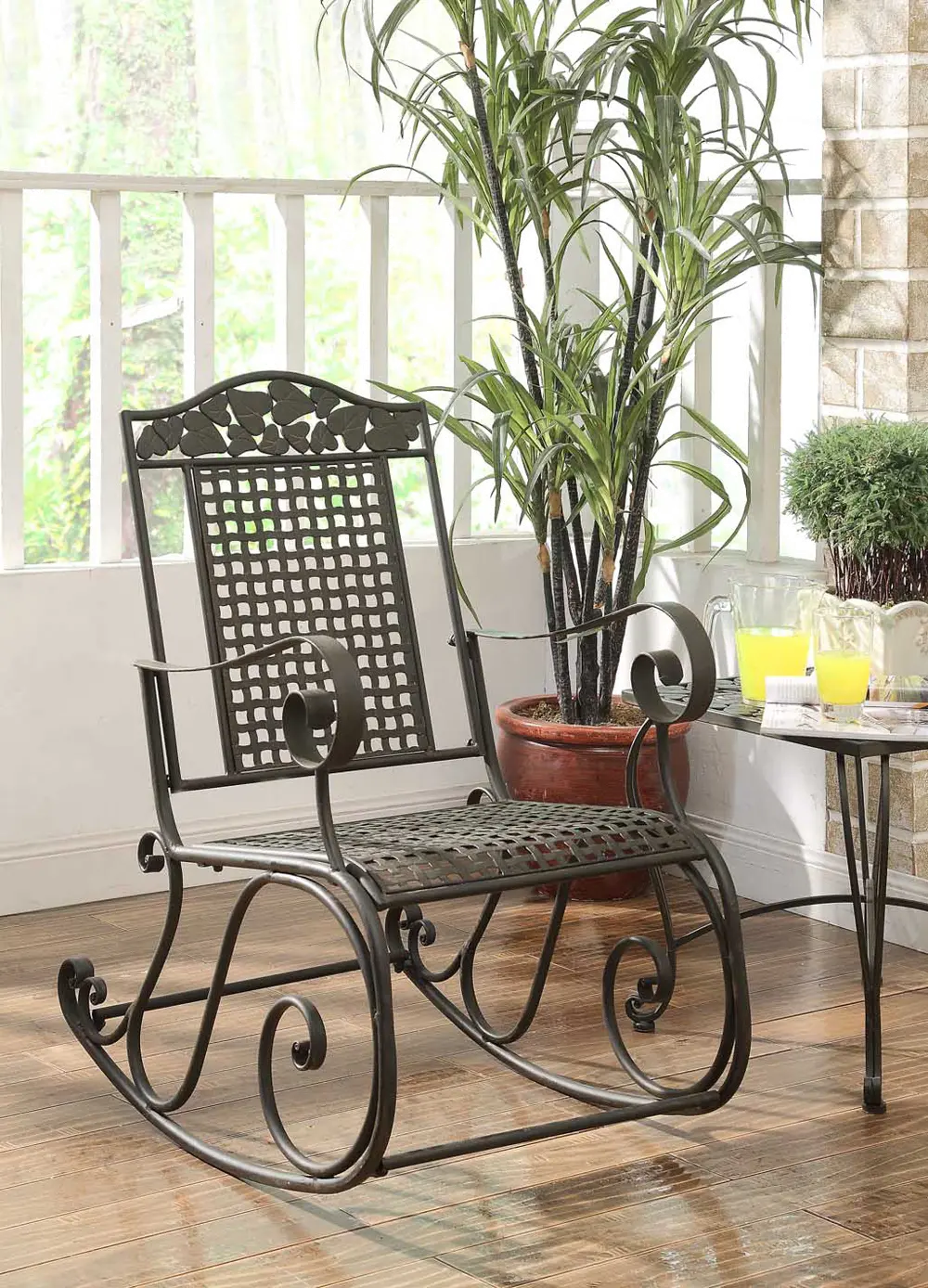 Metal Outdoor Patio Rocking Chair - Ivy League-1