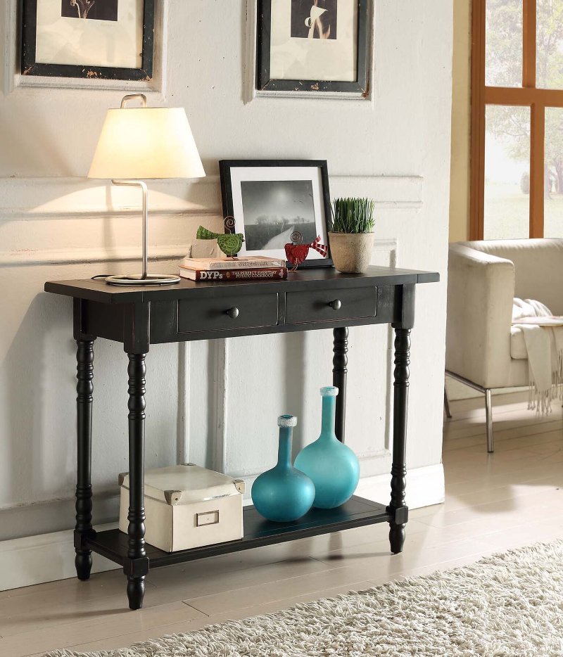 Chic Black Entry Table Simplicity, Black Entry Console Table