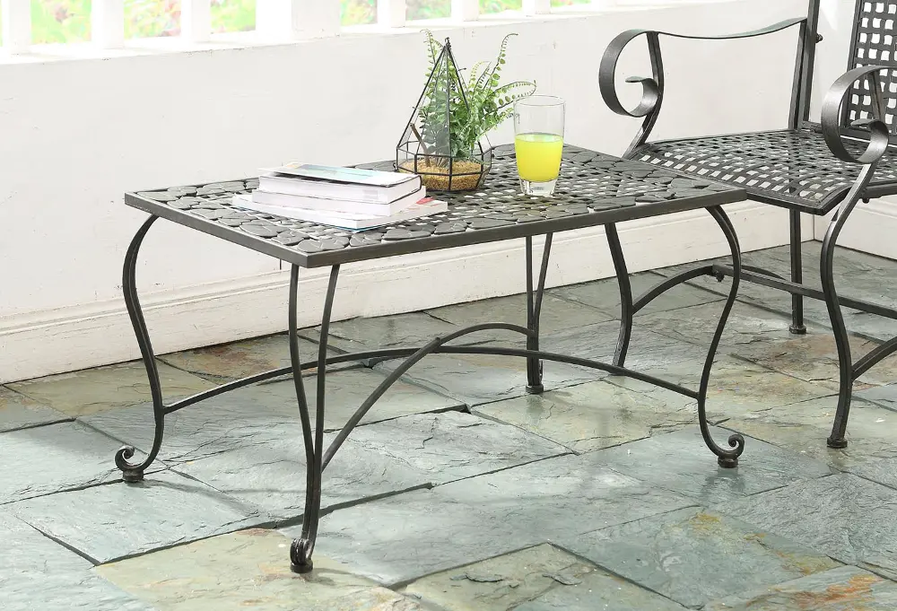 Metal Outdoor Patio Coffee Table - Ivy League-1