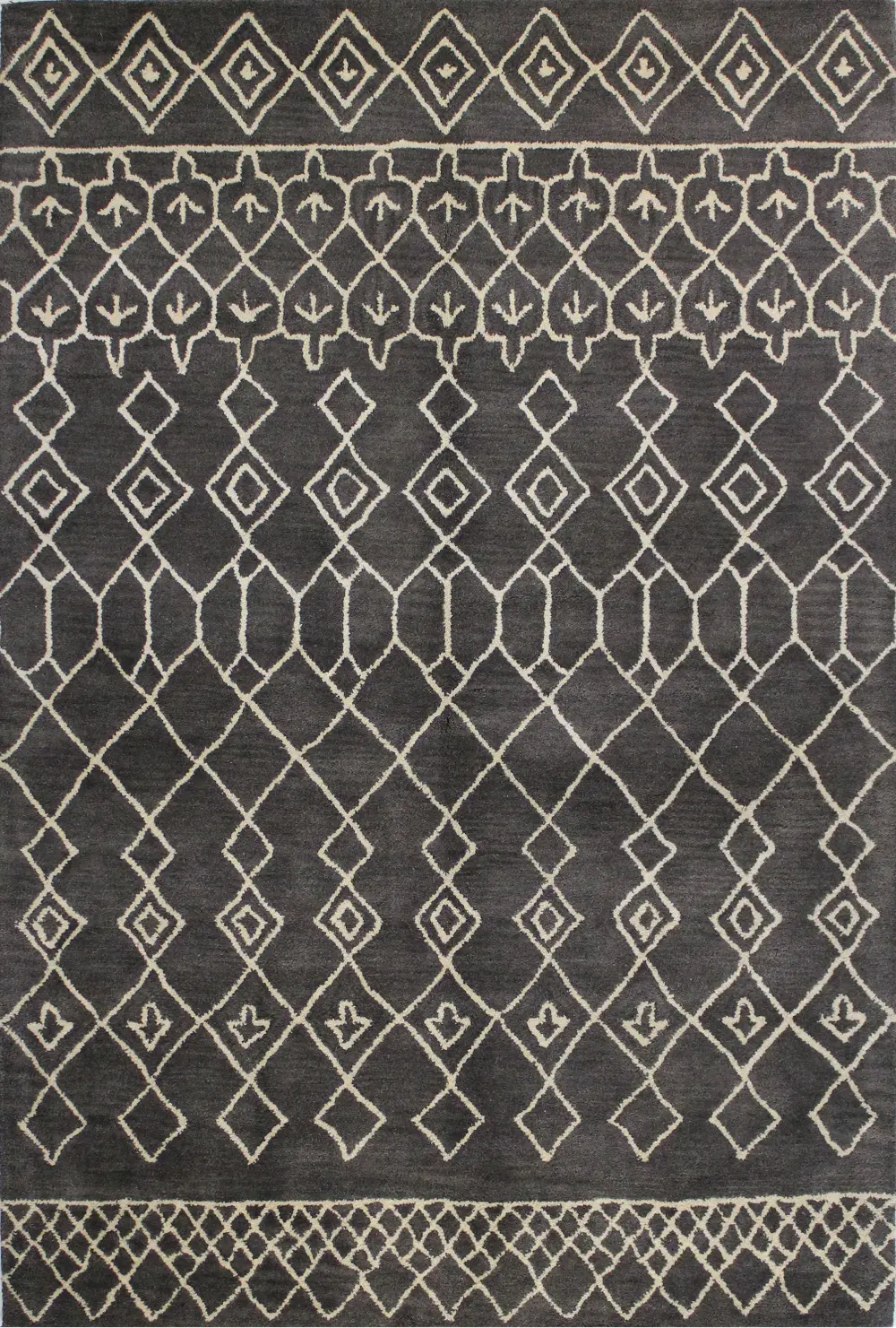 S185-CHAR-4X6-ST258 4 x 6 Small Charcoal Gray Area Rug - Chelsea-1