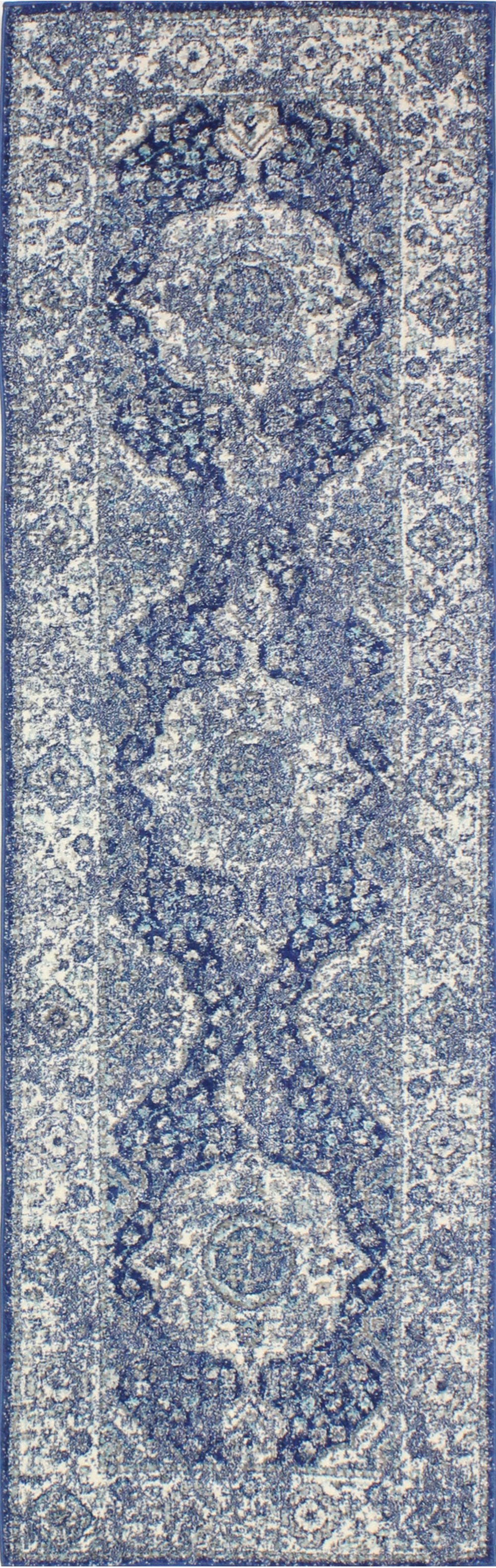 Photos - Area Rug Bashian Brothers Everek Dark Blue Runner Rug E110-DKBL-2.6X8-5363 