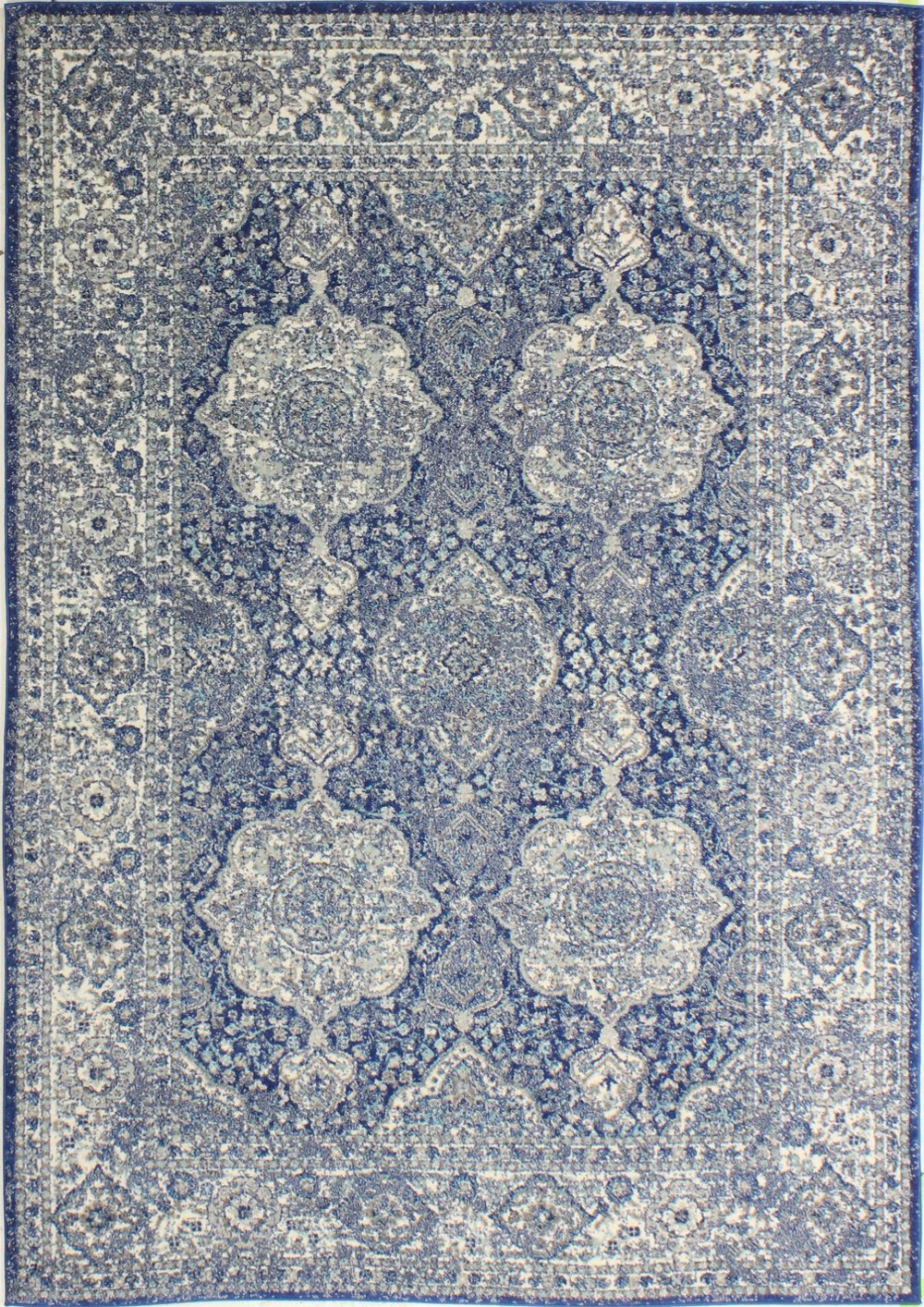 Everek 5 x 8 Dark Blue Rug