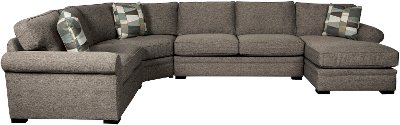 Casual Clic Brown 4 Piece Sectional Sofa Orion Rc Willey Casual Clic Brown 4 Piece Sectional Sofa Orion