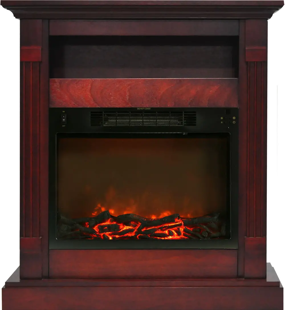 CAM3437-1CHR Cherry Electrical Mantel Fireplace (34 Inch) - Sienna-1