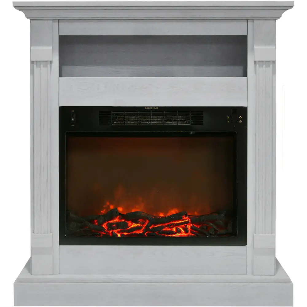 CAM3437-1WHT White Electrical Mantel Fireplace (34 Inch) - Sienna-1