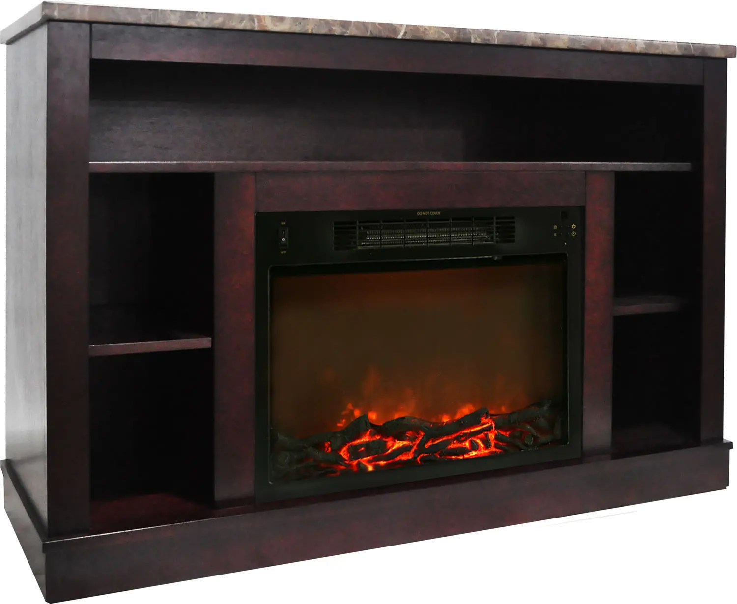 CAM5021-1MAH Mahogany Electric Fireplace with Mantel (47 Inch)  sku CAM5021-1MAH