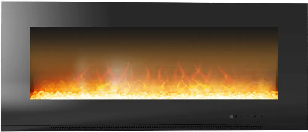 CAM56WMEF-1BLK Black Wall Mount Electrical Fireplace (56 Inch) - Metropolitan-1
