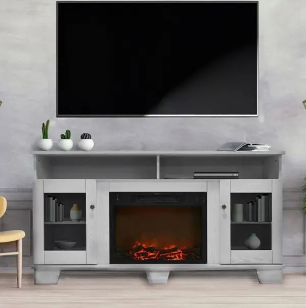 Crisp White Modern 60 Inch Fireplace Tv Stand Savona Rc Willey Crisp White Modern 60 Inch Fireplace Tv, Tv Stand With Fireplace White 60