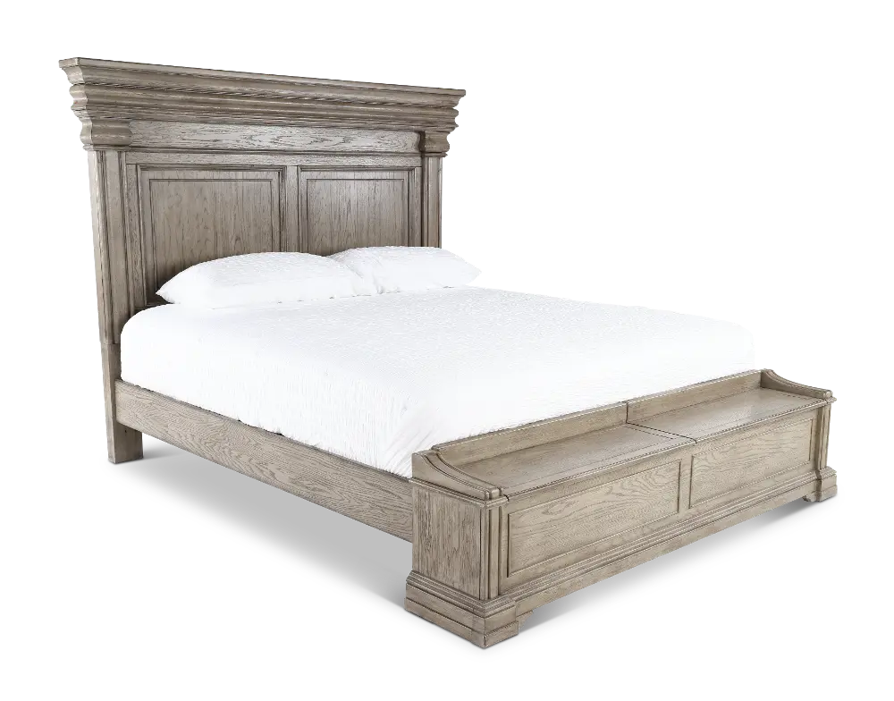 Madison Ridge Gray Queen Storage Bed-1