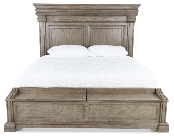 California King Beds Furniture Rc Willey Classic Traditional Gray California King Storage Bed Madison Ridge