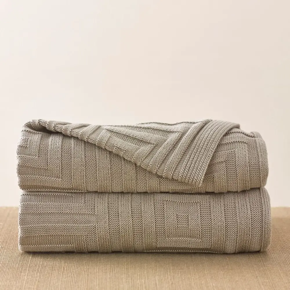 Stone Concentric Throw Blanket-1
