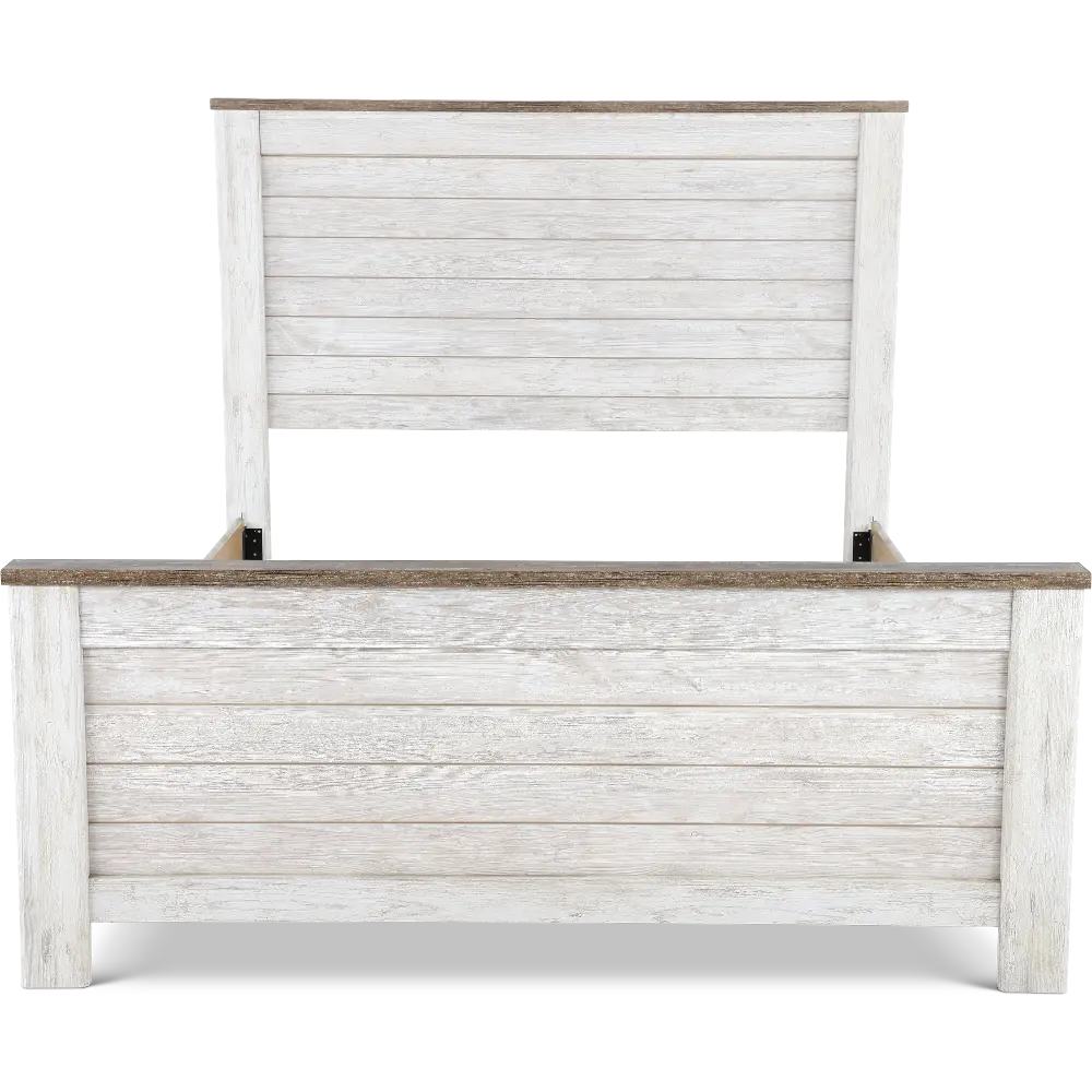 Millhaven Whitewash Full Size Bed-1