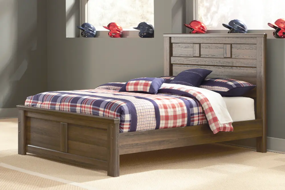 Rustic Modern Driftwood Full Bed - Fairfax-1