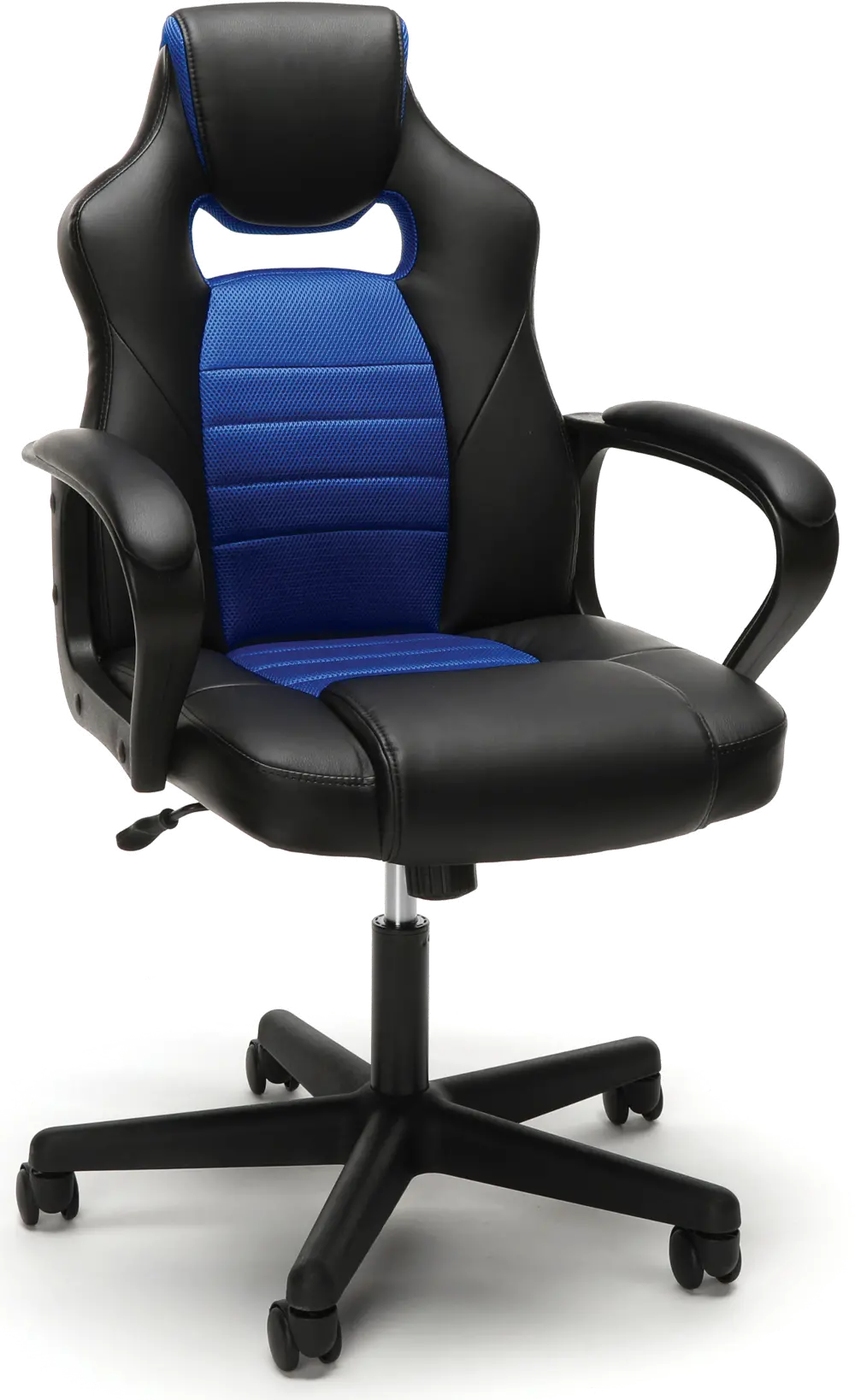 Blue and Black Racing Style Gaming Chair - Essentials-1