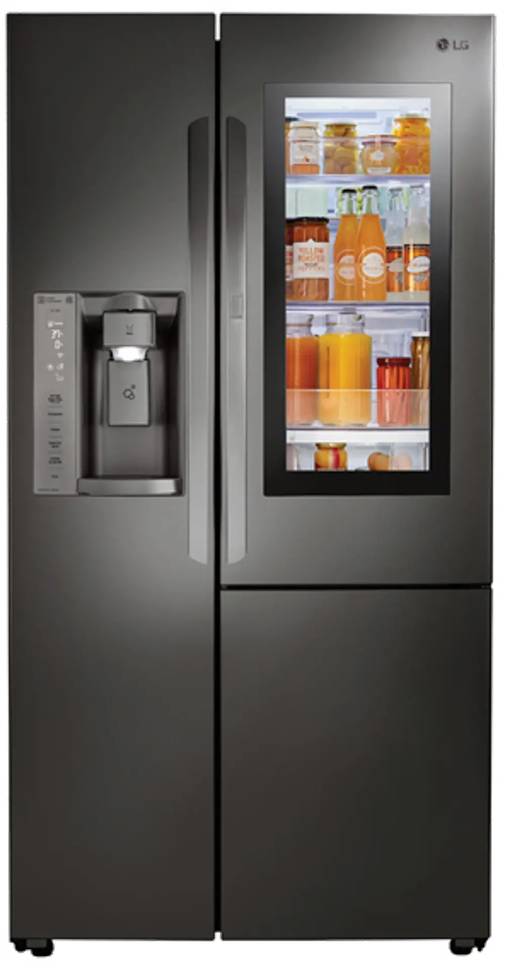 LSXC22396D LG Counter Depth Side by Side Door-in-Door Refrigerator - 21.74 cu. ft., 36 Inch Black Stainless Steel-1