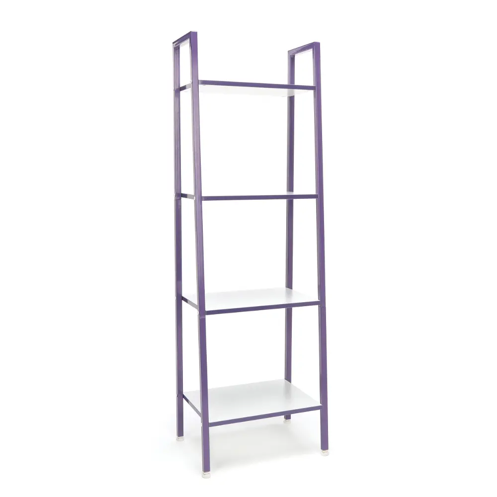Purple and White 4 Shelf Bookcase - Essentials-1