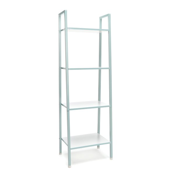 Teal And White 4 Shelf Bookcase