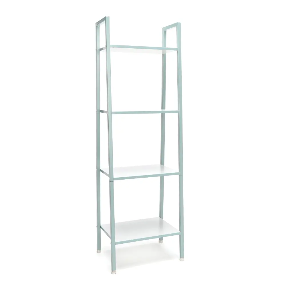 Teal and White 4 Shelf Bookcase - Essentials-1