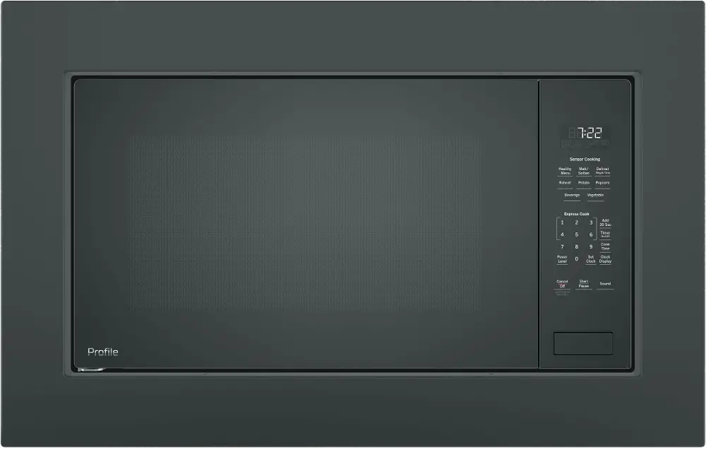 PEB7227DLBB+JX7230DLBB GE Profile Countertop Microwave with 30 Inch Trim Kit - Black Stainless Steel-1