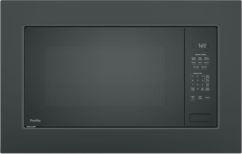 Ge Profile Countertop Microwave With Trim Kit Black Stainless