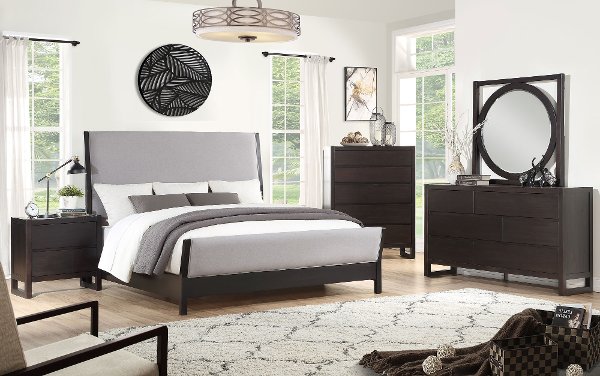 Bedroom Sets In All Sizes And Styles Rc Willey Furniture Clearance Modern Dark Brown 4 Piece Queen Bedroom Set Crosby Street