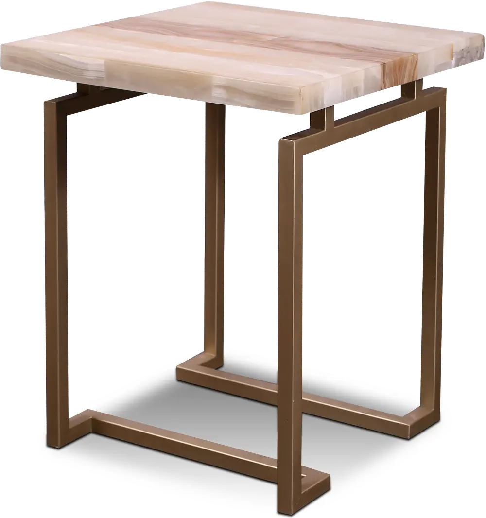 Spectrum Onyx and Gold End Table-1
