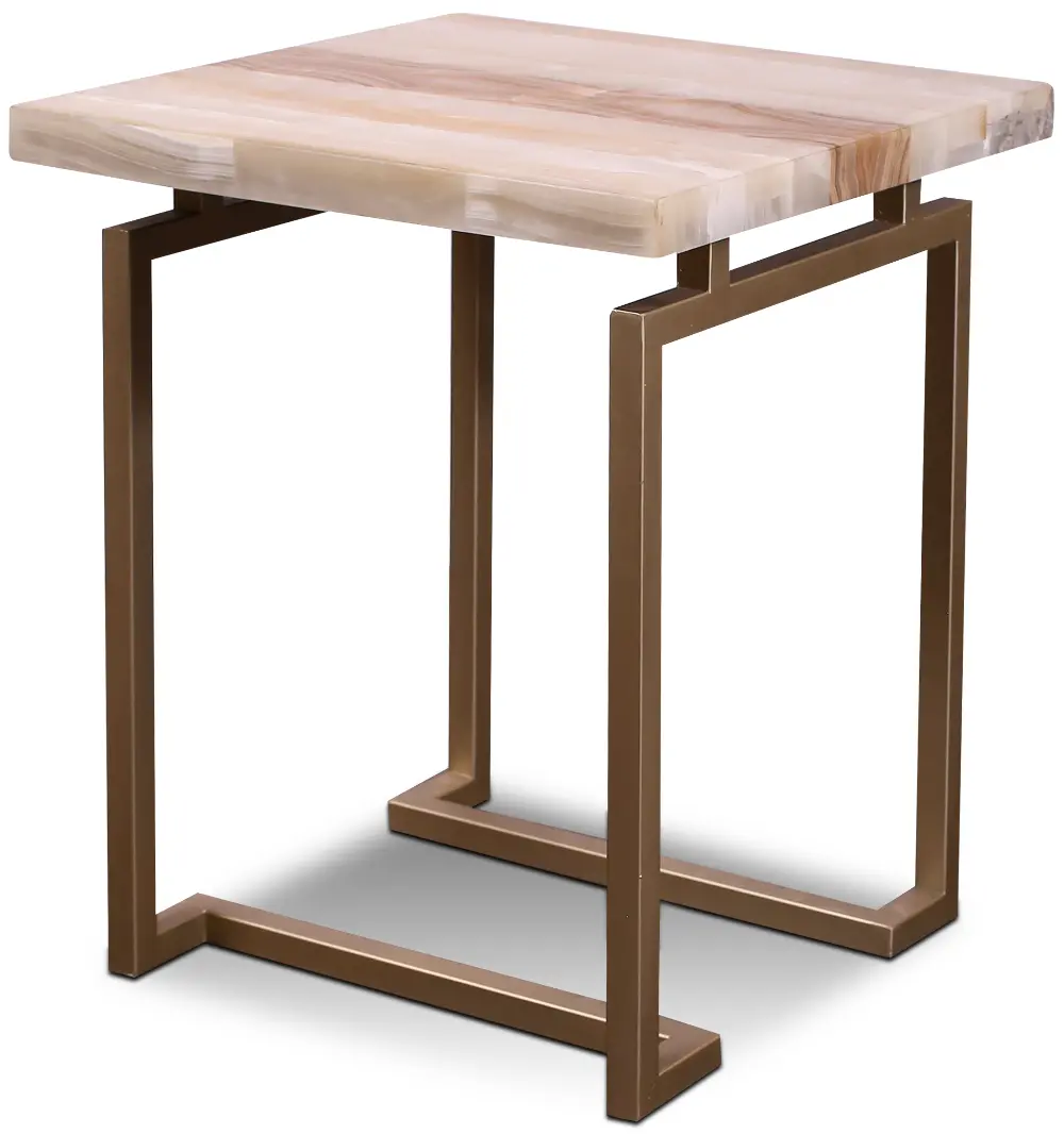Spectrum Onyx and Gold End Table-1