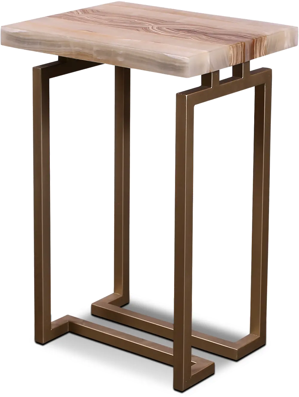Spectrum Onyx and Gold Side Table-1