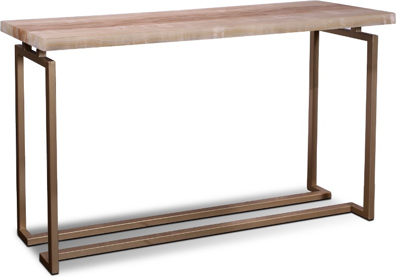 Spectrum Onyx And Gold Console Table, Narrow Gold Console Table