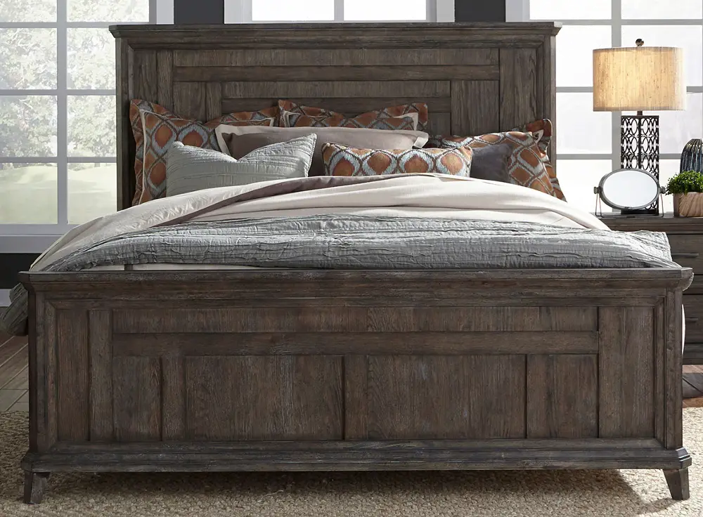 Artisan Prairie Aged Oak Queen Bed-1