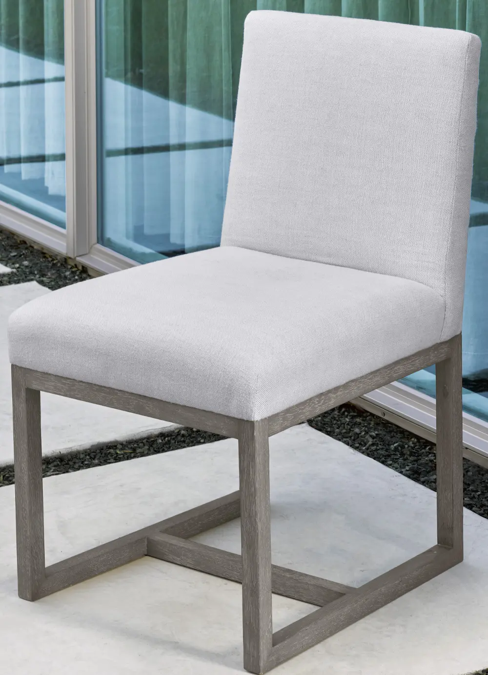 Modern Linen Upholstered Dining Chair - Modern-1