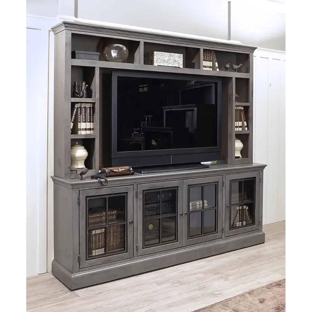 Rustic Gray 2 Piece Modern Entertainment Center - Churchill-1