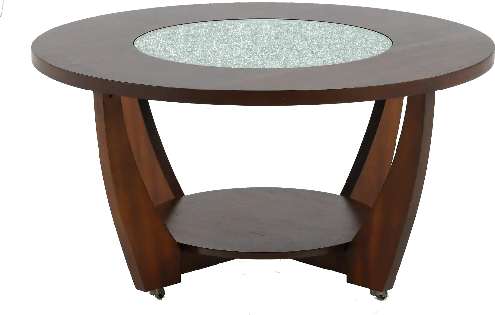 Rafael Merlot Cherry Round Coffee Table-1
