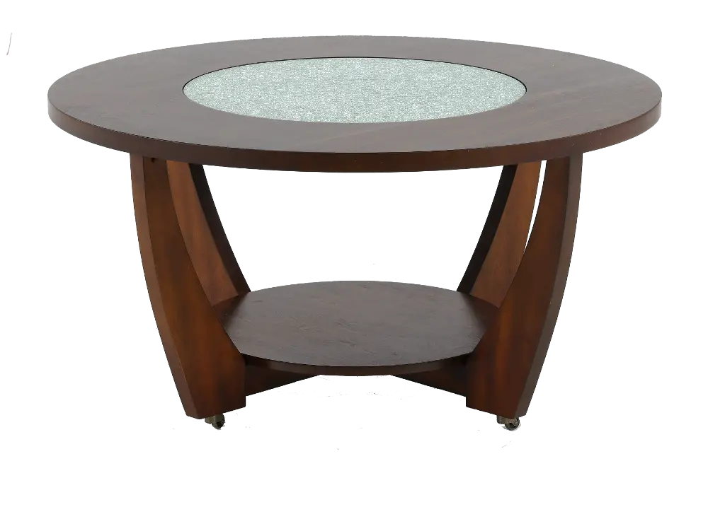 Rafael Merlot Cherry Round Coffee Table-1