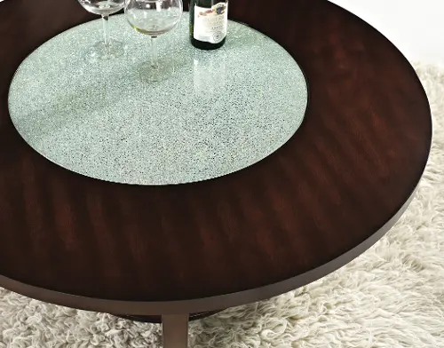 Rafael Merlot Cherry Round Coffee Table RC Willey