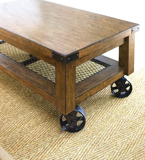 RC Willey - We are obsessed with this rustic trunk coffee table