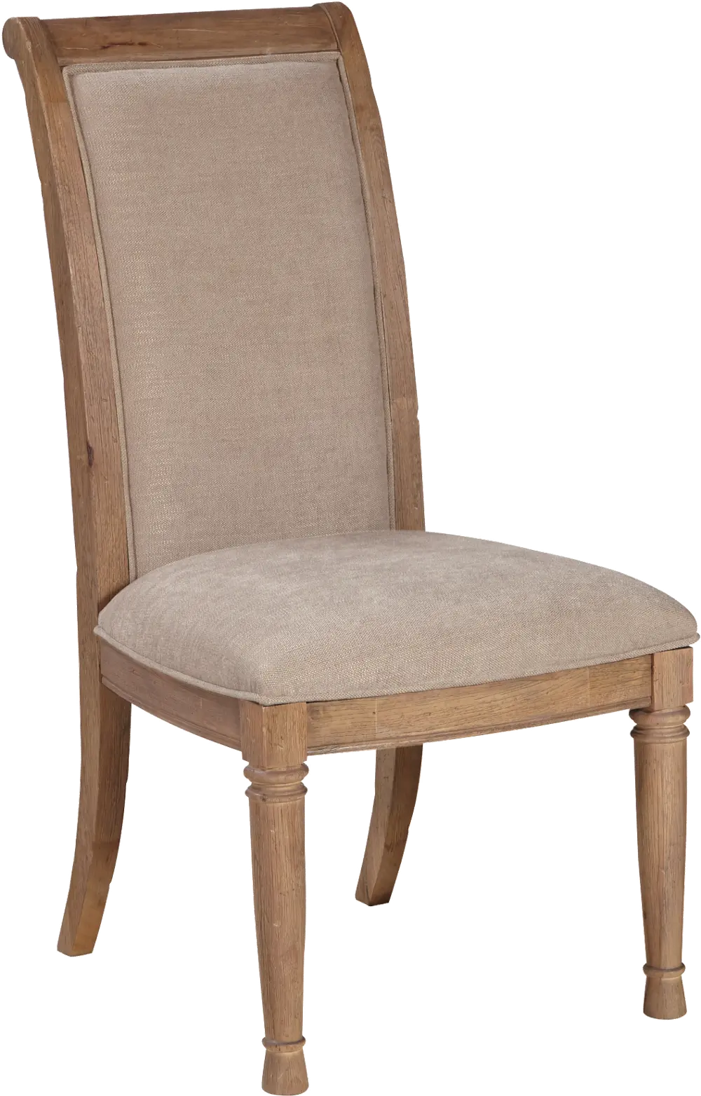 Rustic Oak Upholstered Dining Chair - Austin-1