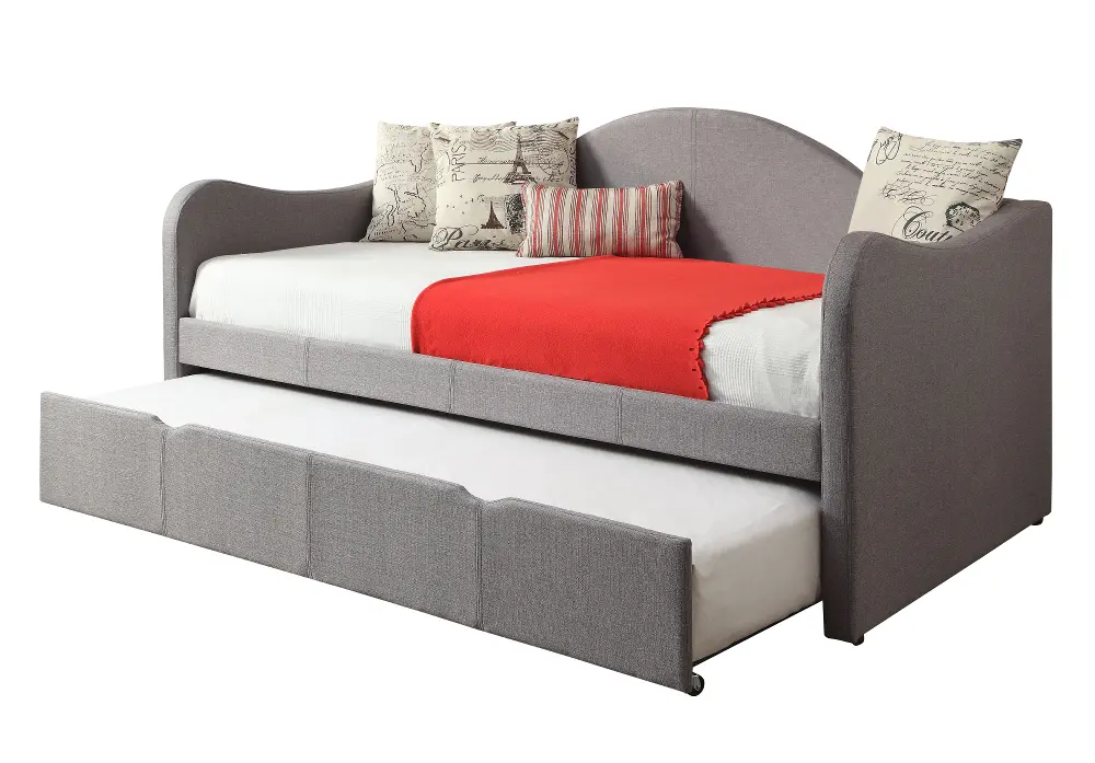 Casual Classic Gray Twin Upholstered Daybed - Dianne-1